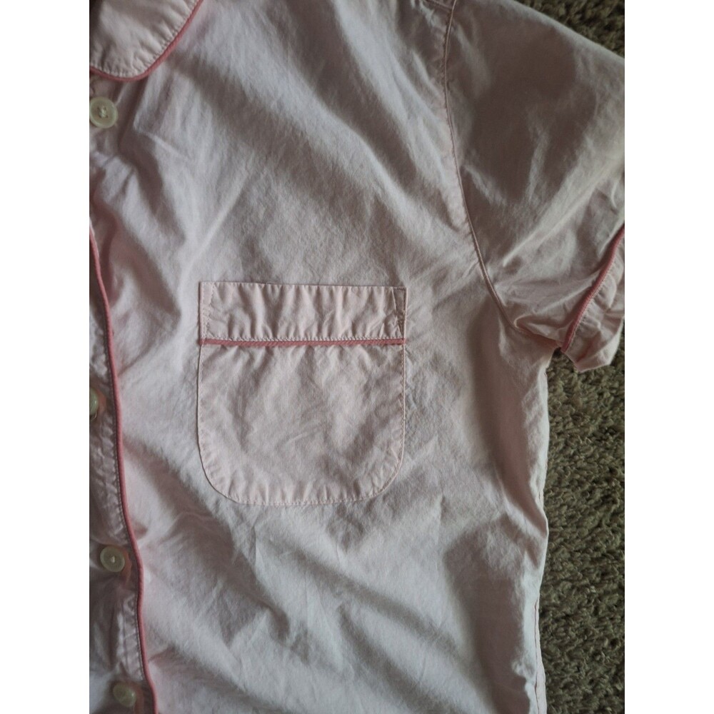 J.Crew Classic Pajama Set Size Small Soft Pink Cotton Short Sleeve Minimalist - Picture 4 of 8